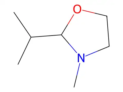 Oxazolidine, 2-isopropyl-3-methyl- structure