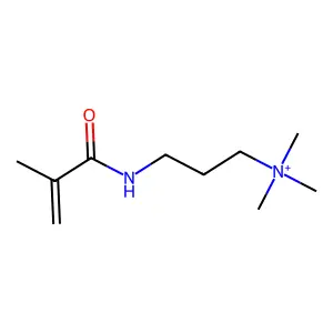 N,N,N-trimethyl-3-[(2-methylacryloyl)amino]propan-1-aminium structure