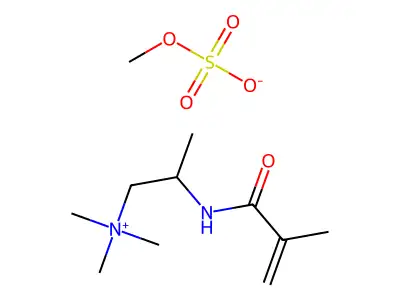 Trimethyl(2-((2-methyl-1-oxoallyl)amino)propyl)ammonium methyl sulphate structure