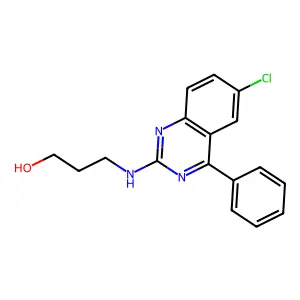 3-[(6-Chloro-4-phenylquinazolin-2-yl)amino]propan-1-ol structure