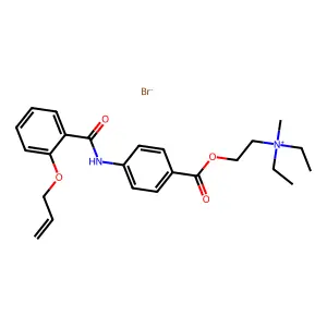Ammonium, (2-(4-(2-allyloxybenzamido)benzoyloxy)ethyl)diethylmethyl-, bromide structure