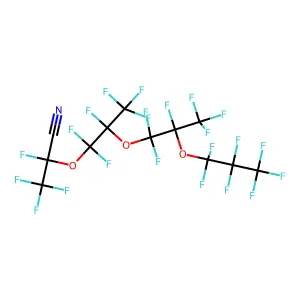 Perfluoro-(1,4,7-trimethyl-2,5,8-trioxa-undecyl cyanide) structure
