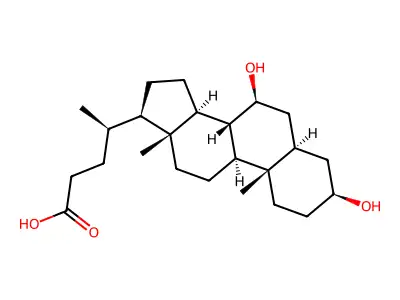 3beta,7beta-Dihydroxy-5alpha-cholan-24-oic Acid structure