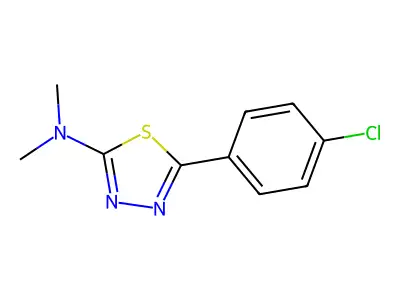1,3,4-Thiadiazole, 5-(4-chlorophenyl)-2-(dimethylamino)- structure