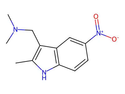 n,n-Dimethyl-1-(2-methyl-5-nitro-1h-indol-3-yl)methanamine structure