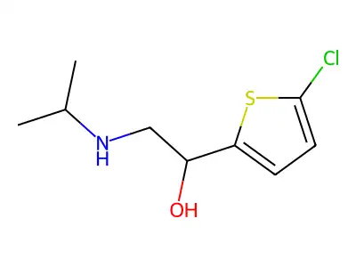 2-Thiophenemethanol, 5-chloro-alpha-(((1-methylethyl)amino)methyl)- structure