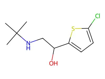 2-Thiophenemethanol, 5-chloro-alpha-(((1,1-dimethylethyl)amino)methyl)- structure