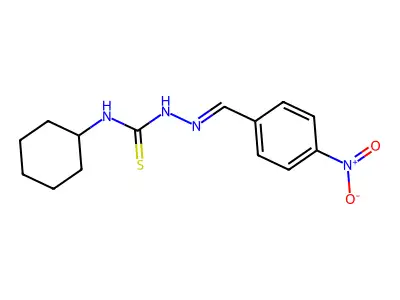 N-Cyclohexyl-2-[(4-nitrophenyl)methylene]hydrazinecarbothioamide structure