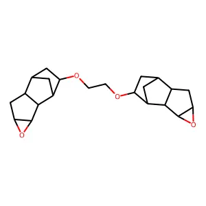 3,3'-[ethane-1,2-diylbis(oxy)]bis(octahydro-1ah-2,5-methanoindeno[1,2-b]oxirene) structure