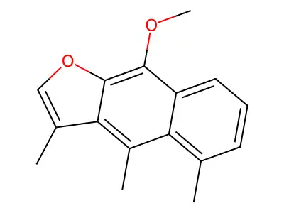 Naphtho(2,3-b)furan, 9-methoxy-3,4,5-trimethyl- structure