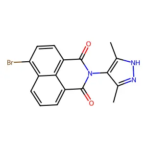 6-bromo-2-(3,5-dimethyl-1H-pyrazol-4-yl)-1H-benz[de]isoquinoline-1,3(2H)-dione structure