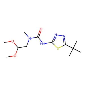 N-(2,2-Dimethoxyethyl)-N'-(5-tert-butyl-1,3,4-thiadiazol-2-yl)-N-methylurea structure