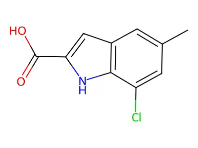 7-chloro-5-methyl-1H-indole-2-carboxylic Acid structure