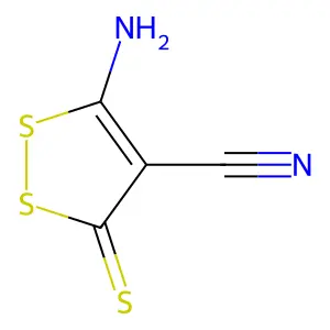 5-Amino-3-sulfanylidene-3H-1,2-dithiole-4-carbonitrile structure