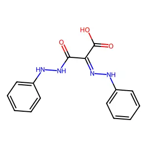 2-(2-Phenylhydrazinocarbonyl)-2-(2-phenylhydrazono)acetic acid structure