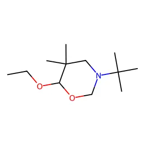 3-Tert-butyl-6-ethoxy-5,5-dimethyl-1,3-oxazinane structure