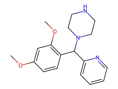 Piperazine, 1-[(2,4-dimethoxyphenyl)-2-pyridinylmethyl]- structure