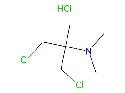 2-Propylamine, 1,3-dichloro-N,N,2-trimethyl-, hydrochloride structure