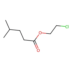 Pentanoic acid, 4-methyl, 2-chloroethyl ester structure