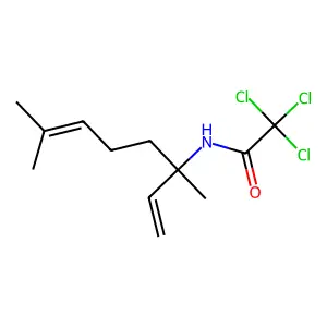 2,2,2-Trichloro-N-(3,7-dimethylocta-1,6-dien-3-yl)acetamide structure