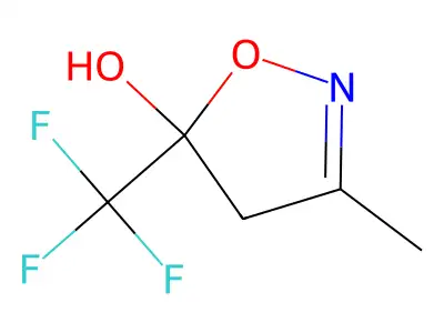 4,5-Dihydro-5-hydroxy-3-methyl-5-(trifluoromethyl)isoxazole structure