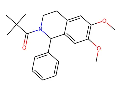 2-(2,2-Dimethylpropanoyl)-6,7-dimethoxy-1-phenyl-1,2,3,4-tetrahydroisoquinoline structure