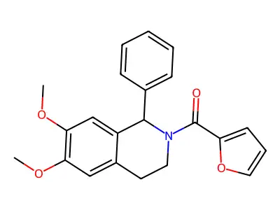 2-(Furan-2-carbonyl)-6,7-dimethoxy-1-phenyl-1,2,3,4-tetrahydroisoquinoline structure