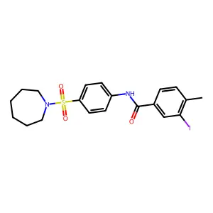 N-[4-(azepan-1-ylsulfonyl)phenyl]-3-iodo-4-methylbenzamide structure