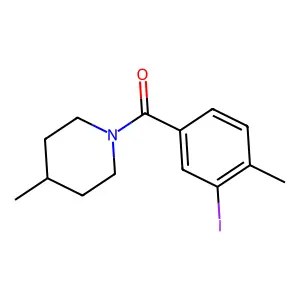 1-(3-Iodo-4-methylbenzoyl)-4-methylpiperidine structure