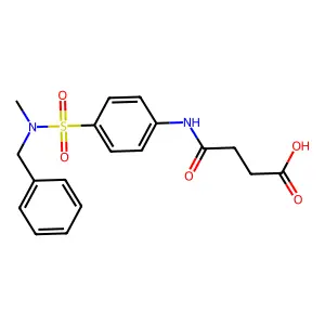 4-[4-[Benzyl(methyl)sulfamoyl]anilino]-4-oxobutanoic acid structure