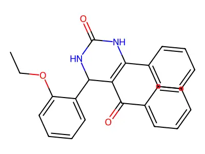 5-benzoyl-4-(2-ethoxyphenyl)-6-phenyl-3,4-dihydro-2(1H)-pyrimidinone structure