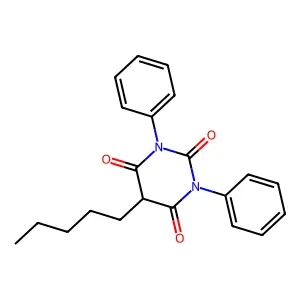 Barbituric acid, 1,3-diphenyl-5-pentyl- structure