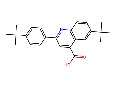6-tert-butyl-2-(4-tert-butylphenyl)quinoline-4-carboxylic Acid structure