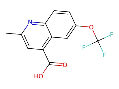 2-methyl-6-(trifluoromethoxy)quinoline-4-carboxylic Acid structure
