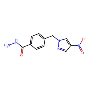 4-[(4-Nitro-1H-pyrazol-1-yl)methyl]benzoic acid hydrazide structure