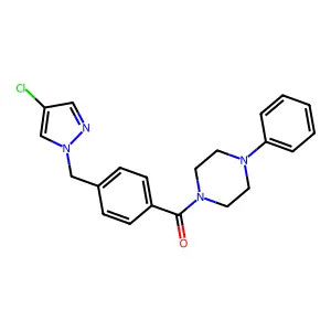 Methanone, (4-((4-chloro-1H-pyrazol-1-yl)methyl)phenyl)(4-phenyl-1-piperazinyl)- structure