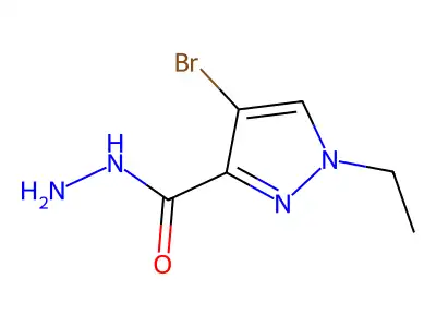 4-bromo-1-ethyl-1H-pyrazole-3-carbohydrazide structure