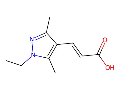 3-(1-Ethyl-3,5-dimethyl-pyrazol-4-yl)prop-2-enoic acid structure