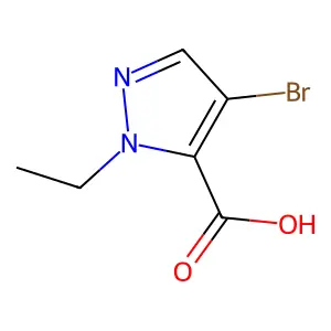 4-bromo-1-ethyl-1H-pyrazole-5-carboxylic acid structure