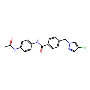 N-(4-acetamidophenyl)-4-[(4-chloropyrazol-1-yl)methyl]benzamide structure