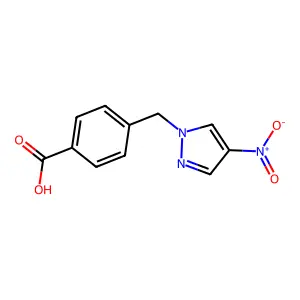 4-[(4-nitro-1H-pyrazol-1-yl)methyl]benzoic acid structure