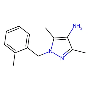 3,5-Dimethyl-1-(2-methylbenzyl)-1H-pyrazol-4-amine structure