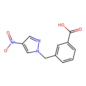 3-[(4-nitro-1H-pyrazol-1-yl)methyl]benzoic acid structure
