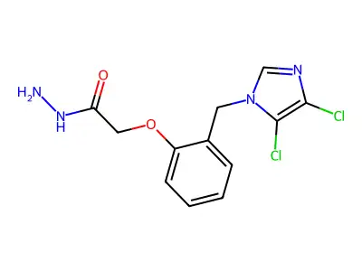 2-[2-[(4,5-dichloro-1H-imidazol-1-yl)methyl]phenoxy]ethanohydrazide structure
