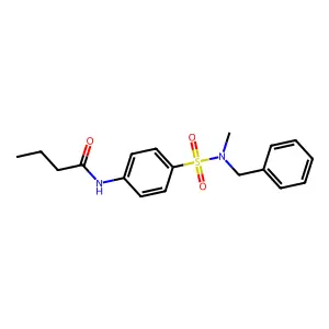N-(4-{[benzyl(methyl)amino]sulfonyl}phenyl)butanamide structure