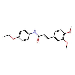 (2E)-3-(3,4-dimethoxyphenyl)-N-(4-ethoxyphenyl)prop-2-enamide structure