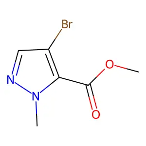 Methyl 4-bromo-1-methyl-1H-pyrazole-5-carboxylate structure