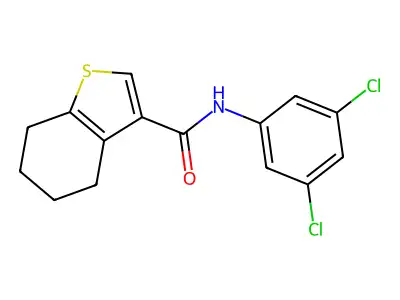 N-(3,5-dichlorophenyl)-4,5,6,7-tetrahydro-1-benzothiophene-3-carboxamide structure