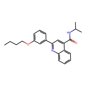 2-(3-butoxyphenyl)-N-propan-2-ylquinoline-4-carboxamide structure