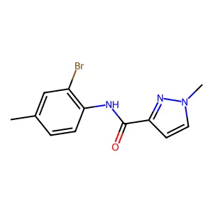N-(2-bromo-4-methylphenyl)-1-methyl-1H-pyrazole-3-carboxamide structure